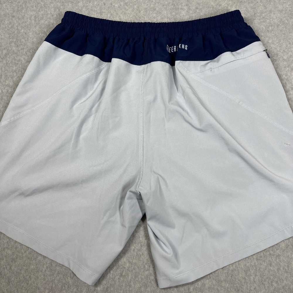 Freeballers Men's Athletic Shorts XXL Blue‎ Lined Drawstring Stretch Zip Pockets